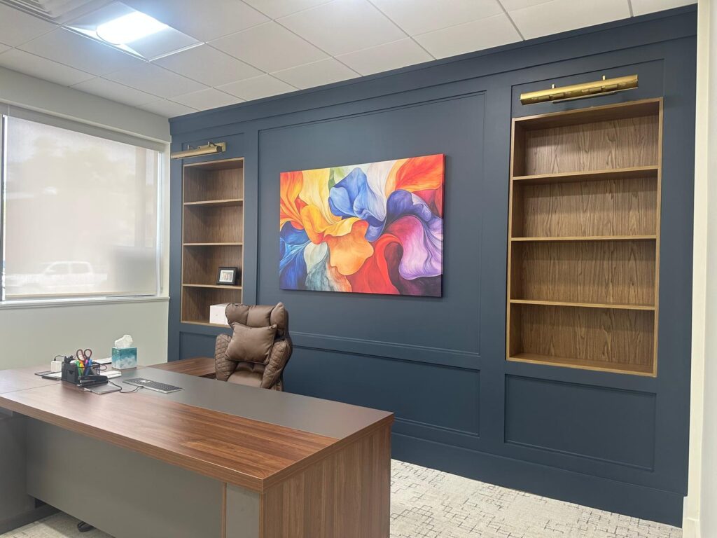 jenmax office with painting